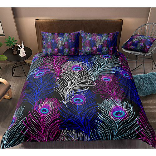 Peacock Feather Print 3-Piece Duvet Cover Set Hotel Bedding Sets Comforter Cover with Soft Lightweight Microfiber For Holiday Decoration(Include 1 Duvet Cover and 1or 2 Pillowcases)
Peacock Feather Print 3-Piece Duvet Cover Set Hotel Bedding Sets Comforter Cover with Soft Lightweight Microfiber For Holiday Decoration(Include 1 Duvet Cover and 1or 2 Pillowcases)
