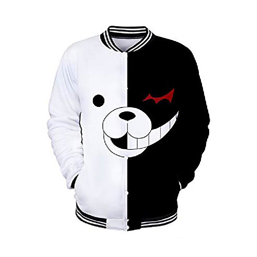 unisex danganronpa monokuma print jacket adult halloween button baseball jacket sweatshirts cosplay costume,medium black
unisex danganronpa monokuma print jacket adult halloween button baseball jacket sweatshirts cosplay costume,medium black