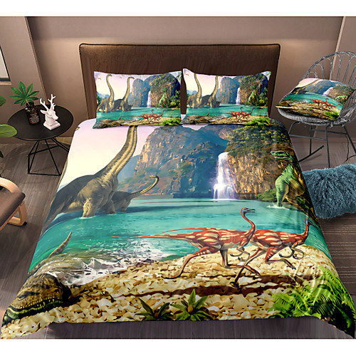 Dinosaur Print 3-Piece Duvet Cover Set Hotel Bedding Sets Comforter Cover with Soft Lightweight Microfiber For Holiday Decoration(Include 1 Duvet Cover and 1or 2 Pillowcases)
Dinosaur Print 3-Piece Duvet Cover Set Hotel Bedding Sets Comforter Cover with Soft Lightweight Microfiber For Holiday Decoration(Include 1 Duvet Cover and 1or 2 Pillowcases)