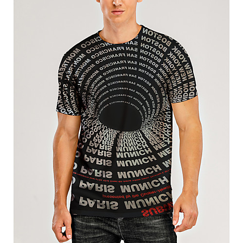 Men's T shirt 3D Print Graphic Optical Illusion 3D Print Short Sleeve Daily Tops Casual Black / White
Men's T shirt 3D Print Graphic Optical Illusion 3D Print Short Sleeve Daily Tops Casual Black / White