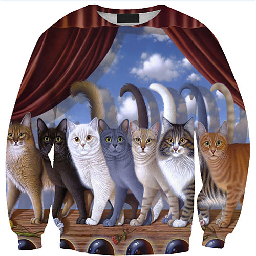 Women's Pullover Sweatshirt Cat Graphic 3D Print Daily 3D Print Basic Casual Hoodies Sweatshirts Brown
Women's Pullover Sweatshirt Cat Graphic 3D Print Daily 3D Print Basic Casual Hoodies Sweatshirts Brown