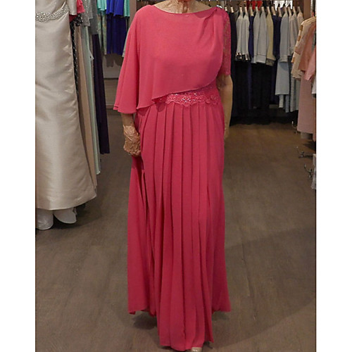 A-Line Mother of the Bride Dress Elegant Vintage Jewel Neck Floor Length Chiffon Half Sleeve with Pleats Ruffles 2021
A-Line Mother of the Bride Dress Elegant Vintage Jewel Neck Floor Length Chiffon Half Sleeve with Pleats Ruffles 2021