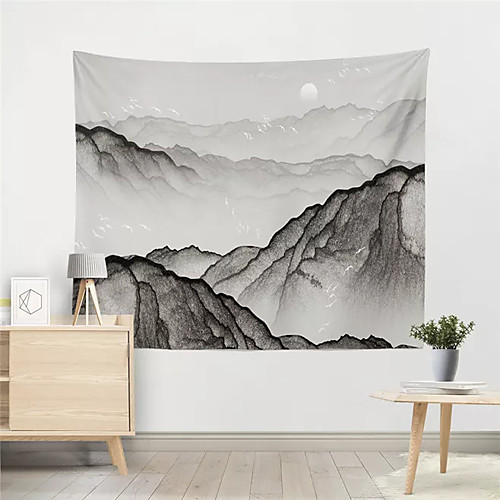 Chinese Ink Painting Style Wall Tapestry Art Decor Blanket Curtain Hanging Home Bedroom Living Room Decoration Landscape River Mountain Crane Sun
Chinese Ink Painting Style Wall Tapestry Art Decor Blanket Curtain Hanging Home Bedroom Living Room Decoration Landscape River Mountain Crane Sun