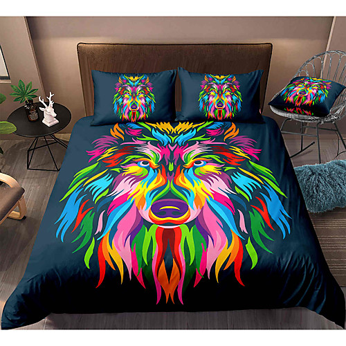 Wolf Print 3-Piece Duvet Cover Set Hotel Bedding Sets Comforter Cover with Soft Lightweight Microfiber, Include 1 Duvet Cover, 2 Pillowcases for Double/Queen/King(1 Pillowcase for Twin/Single)
Wolf Print 3-Piece Duvet Cover Set Hotel Bedding Sets Comforter Cover with Soft Lightweight Microfiber, Include 1 Duvet Cover, 2 Pillowcases for Double/Queen/King(1 Pillowcase for Twin/Single)