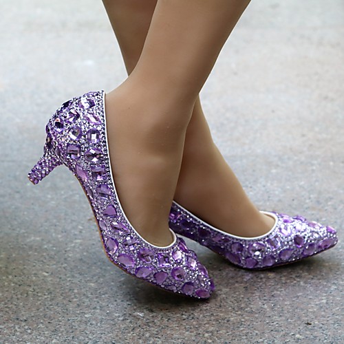 Women's Wedding Shoes Pumps Pointed Toe Wedding Pumps Business Sexy Minimalism Party & Evening Office & Career PU Rhinestone Crystal Sparkling Glitter Solid Colored Color Block Light Purple Blue Gold
Women's Wedding Shoes Pumps Pointed Toe Wedding Pumps Business Sexy Minimalism Party & Evening Office & Career PU Rhinestone Crystal Sparkling Glitter Solid Colored Color Block Light Purple Blue Gold