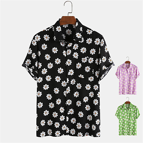 Men's Shirt Other Prints Floral Button-Down Print Short Sleeve Daily Tops Casual Hawaiian Purple Black Green / Summer
Men's Shirt Other Prints Floral Button-Down Print Short Sleeve Daily Tops Casual Hawaiian Purple Black Green / Summer