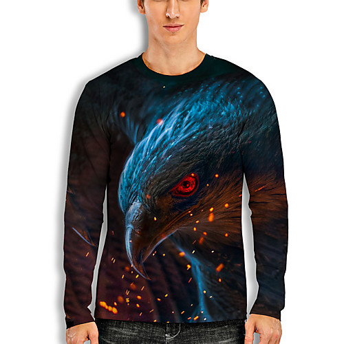 Men's Tee T shirt 3D Print Graphic Eagle Animal Print Long Sleeve Daily Tops Personalized Basic Casual Round Neck Black
Men's Tee T shirt 3D Print Graphic Eagle Animal Print Long Sleeve Daily Tops Personalized Basic Casual Round Neck Black