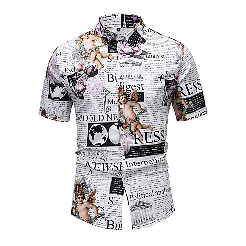 Men's Shirt 3D Print Graphic 3D Print Short Sleeve Casual Tops Cartoon Distressed White
Men's Shirt 3D Print Graphic 3D Print Short Sleeve Casual Tops Cartoon Distressed White