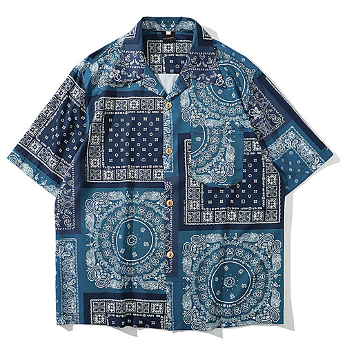 Men's Shirt 3D Print Lattice Button-Down Print Short Sleeve Street Tops Ethnic Style Casual Black Blue Red
Men's Shirt 3D Print Lattice Button-Down Print Short Sleeve Street Tops Ethnic Style Casual Black Blue Red