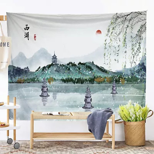 Chinese Ink Painting Style Wall Tapestry Art Decor Blanket Curtain Hanging Home Bedroom Living Room Decoration Landscape River Mountain Crane Sun
Chinese Ink Painting Style Wall Tapestry Art Decor Blanket Curtain Hanging Home Bedroom Living Room Decoration Landscape River Mountain Crane Sun