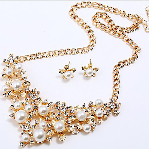 Women's Jewelry Set Bridal Jewelry Sets Cut Out Flower Fashion Imitation Pearl Rhinestone Earrings Jewelry Gold For Christmas Wedding Halloween Party Evening Gift 1 set
Women's Jewelry Set Bridal Jewelry Sets Cut Out Flower Fashion Imitation Pearl Rhinestone Earrings Jewelry Gold For Christmas Wedding Halloween Party Evening Gift 1 set