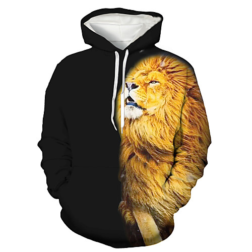 Men's Pullover Hoodie Sweatshirt 3D Lion Animal Print Hooded Daily Holiday 3D Print 3D Print Hoodies Sweatshirts Long Sleeve Black
Men's Pullover Hoodie Sweatshirt 3D Lion Animal Print Hooded Daily Holiday 3D Print 3D Print Hoodies Sweatshirts Long Sleeve Black