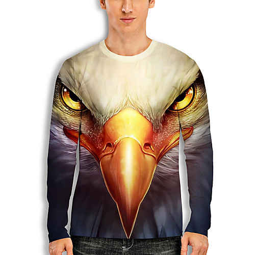 Men's T shirt 3D Print Graphic Eagle Animal Print Long Sleeve Daily Tops Basic Casual White
Men's T shirt 3D Print Graphic Eagle Animal Print Long Sleeve Daily Tops Basic Casual White