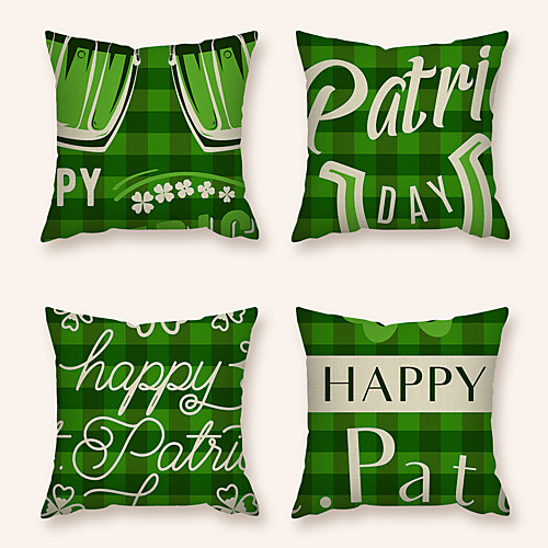 4 pcs Linen Pillow Cover, Holiday Square Zipper Polyester Traditional Classic
4 pcs Linen Pillow Cover, Holiday Square Zipper Polyester Traditional Classic