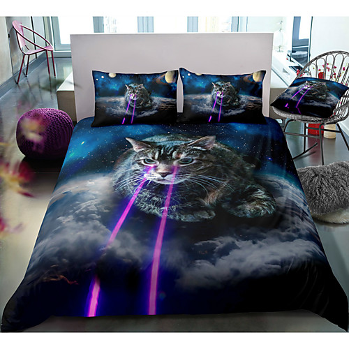 Space Cat Print 3-Piece Duvet Cover Set Hotel Bedding Sets Comforter Cover with Soft Lightweight Microfiber, Include 1 Duvet Cover, 2 Pillowcases for Double/Queen/King(1 Pillowcase for Twin/Single)
Space Cat Print 3-Piece Duvet Cover Set Hotel Bedding Sets Comforter Cover with Soft Lightweight Microfiber, Include 1 Duvet Cover, 2 Pillowcases for Double/Queen/King(1 Pillowcase for Twin/Single)