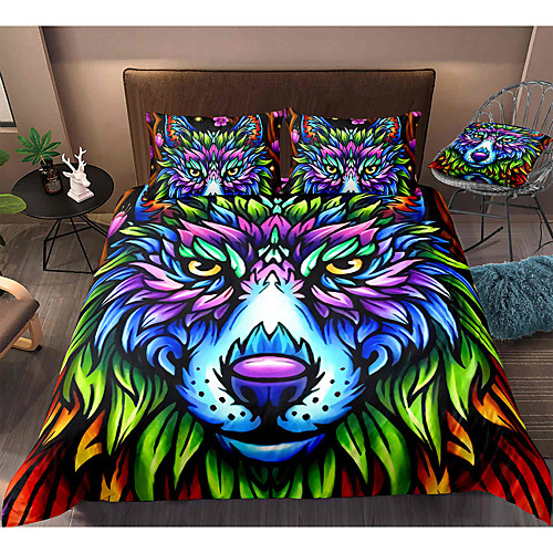 Wolf Print 3-Piece Duvet Cover Set Hotel Bedding Sets Comforter Cover with Soft Lightweight Microfiber, Include 1 Duvet Cover, 2 Pillowcases for Double/Queen/King(1 Pillowcase for Twin/Single)
Wolf Print 3-Piece Duvet Cover Set Hotel Bedding Sets Comforter Cover with Soft Lightweight Microfiber, Include 1 Duvet Cover, 2 Pillowcases for Double/Queen/King(1 Pillowcase for Twin/Single)