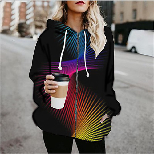 Women's Hoodied Jacket Daily Fall & Winter Regular Coat Regular Fit Jacket Long Sleeve 3D Print Print Black / Holiday
Women's Hoodied Jacket Daily Fall & Winter Regular Coat Regular Fit Jacket Long Sleeve 3D Print Print Black / Holiday