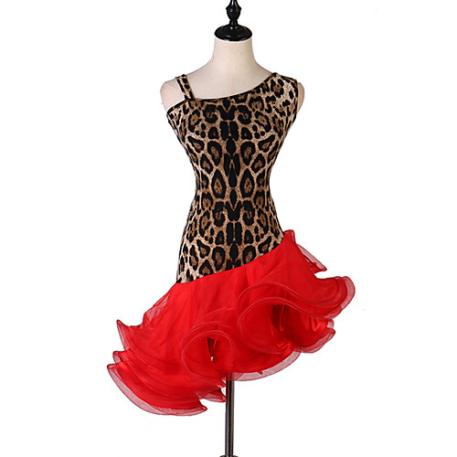 Latin Dance Dress Cascading Ruffles Split Joint Women's Training Performance Sleeveless Natural Elastane Organza
Latin Dance Dress Cascading Ruffles Split Joint Women's Training Performance Sleeveless Natural Elastane Organza