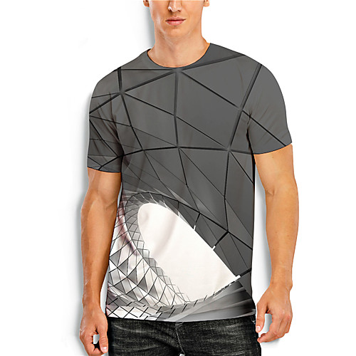 Men's T shirt 3D Print 3D Geometry 3D Print Short Sleeve Daily Tops Casual Gray
Men's T shirt 3D Print 3D Geometry 3D Print Short Sleeve Daily Tops Casual Gray