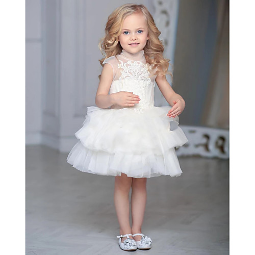 Princess Knee Length Flower Girl Dresses Party Lace Sleeveless Jewel Neck with Tier
Princess Knee Length Flower Girl Dresses Party Lace Sleeveless Jewel Neck with Tier
