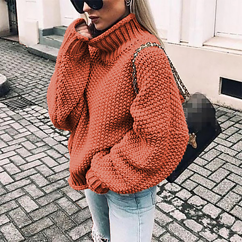 Women's Vintage Style Braided Solid Color Pullover Sweater Long Sleeve Sweater Cardigans Turtleneck Fall Winter ArmyGreen Black Blue
Women's Vintage Style Braided Solid Color Pullover Sweater Long Sleeve Sweater Cardigans Turtleneck Fall Winter ArmyGreen Black Blue