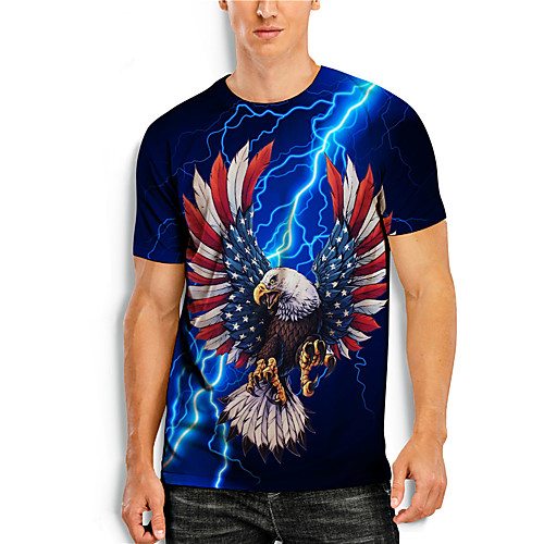 Men's Tee T shirt 3D Print Graphic Eagle Animal Print Short Sleeve Daily Tops Basic Casual Round Neck Black / Summer
Men's Tee T shirt 3D Print Graphic Eagle Animal Print Short Sleeve Daily Tops Basic Casual Round Neck Black / Summer
