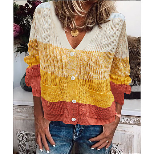 Women's Basic Knitted Rainbow Cardigan Long Sleeve Sweater Cardigans Open Front Fall Winter Rainbow
Women's Basic Knitted Rainbow Cardigan Long Sleeve Sweater Cardigans Open Front Fall Winter Rainbow
