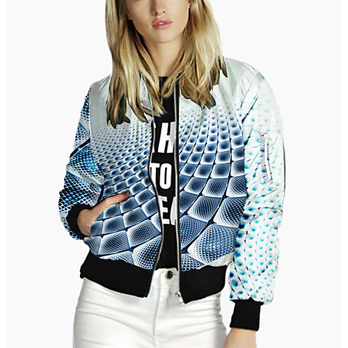 Women's Jacket Daily Spring & Fall Regular Coat Regular Fit Active Streetwear Jacket Long Sleeve 3D Print Print Blue / Holiday
Women's Jacket Daily Spring & Fall Regular Coat Regular Fit Active Streetwear Jacket Long Sleeve 3D Print Print Blue / Holiday