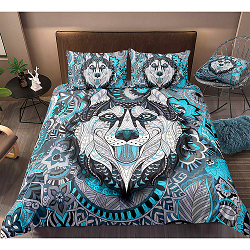 Wolf Print 3-Piece Duvet Cover Set Hotel Bedding Sets Comforter Cover with Soft Lightweight Microfiber, Include 1 Duvet Cover, 2 Pillowcases for Double/Queen/King(1 Pillowcase for Twin/Single)
Wolf Print 3-Piece Duvet Cover Set Hotel Bedding Sets Comforter Cover with Soft Lightweight Microfiber, Include 1 Duvet Cover, 2 Pillowcases for Double/Queen/King(1 Pillowcase for Twin/Single)