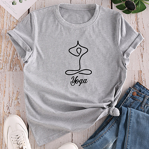 Women's T shirt Graphic Text Print Round Neck Tops 100% Cotton Basic Basic Top White Red Yellow
Women's T shirt Graphic Text Print Round Neck Tops 100% Cotton Basic Basic Top White Red Yellow