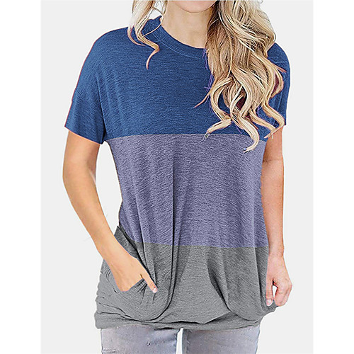 Women's T shirt Plain Round Neck Tops Basic Basic Top White Black Blue
Women's T shirt Plain Round Neck Tops Basic Basic Top White Black Blue