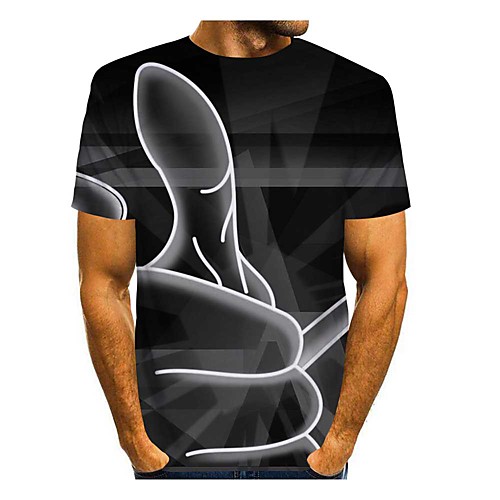 Men's T shirt Shirt 3D Print 3D Geometry 3D Print Short Sleeve Daily Tops Casual Round Neck Black / Summer
Men's T shirt Shirt 3D Print 3D Geometry 3D Print Short Sleeve Daily Tops Casual Round Neck Black / Summer