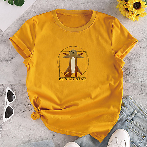 Women's T shirt Graphic Text Print Round Neck Tops 100% Cotton Basic Basic Top White Yellow Blushing Pink
Women's T shirt Graphic Text Print Round Neck Tops 100% Cotton Basic Basic Top White Yellow Blushing Pink
