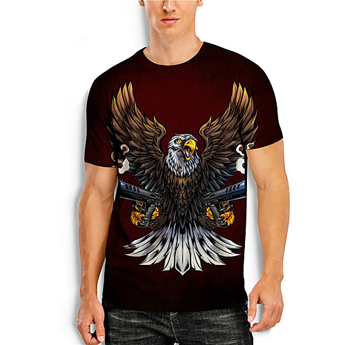 Men's Tee T shirt 3D Print Graphic Eagle Animal Print Short Sleeve Daily Tops Personalized Basic Chic & Modern Casual Round Neck Brown / Summer
Men's Tee T shirt 3D Print Graphic Eagle Animal Print Short Sleeve Daily Tops Personalized Basic Chic & Modern Casual Round Neck Brown / Summer
