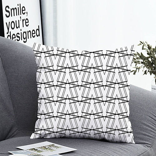 1 pcs Polyester Pillow Cover & Insert, Geometric Simple Classic Square Zipper Polyester Traditional Classic
1 pcs Polyester Pillow Cover & Insert, Geometric Simple Classic Square Zipper Polyester Traditional Classic