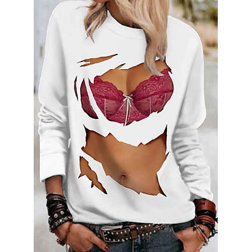 Women's Hoodie Sweatshirt Graphic 3D Print Daily 3D Print Basic Sexy Hoodies Sweatshirts White Black
Women's Hoodie Sweatshirt Graphic 3D Print Daily 3D Print Basic Sexy Hoodies Sweatshirts White Black