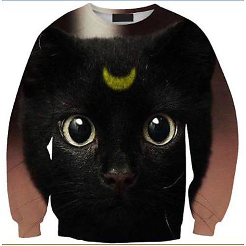 Women's Pullover Sweatshirt Cat Graphic 3D Print Daily 3D Print Basic Casual Hoodies Sweatshirts Black
Women's Pullover Sweatshirt Cat Graphic 3D Print Daily 3D Print Basic Casual Hoodies Sweatshirts Black