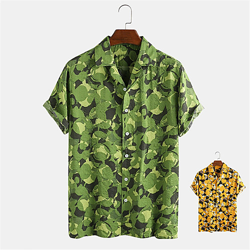 Men's Shirt Other Prints Graphic Button-Down Print Short Sleeve Daily Tops Casual Hawaiian Yellow Green
Men's Shirt Other Prints Graphic Button-Down Print Short Sleeve Daily Tops Casual Hawaiian Yellow Green
