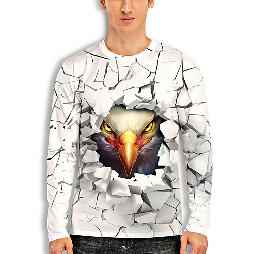 Men's T shirt 3D Print Graphic Eagle Animal Print Long Sleeve Daily Tops Basic Casual White
Men's T shirt 3D Print Graphic Eagle Animal Print Long Sleeve Daily Tops Basic Casual White