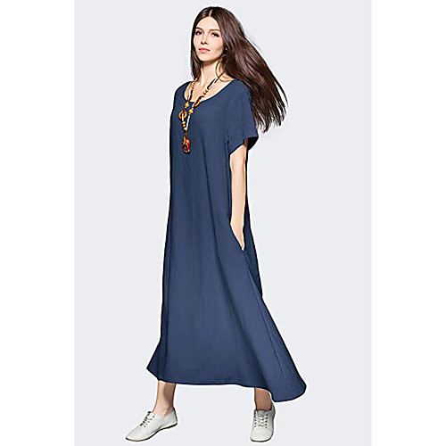 Women's Swing Dress Maxi long Dress Blue Blushing Pink Gray Khaki Green Dusty Blue Black Light Green Light Blue Short Sleeve Solid Color Pocket Patchwork Summer Round Neck Casual 2021 M L XL XXL 3XL
Women's Swing Dress Maxi long Dress Blue Blushing Pink Gray Khaki Green Dusty Blue Black Light Green Light Blue Short Sleeve Solid Color Pocket Patchwork Summer Round Neck Casual 2021 M L XL XXL 3XL