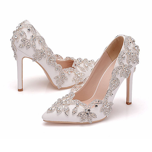 Women's Wedding Shoes Stiletto Heel Pointed Toe Wedding Pumps Vintage Sexy Minimalism Wedding Party & Evening PU Rhinestone Sparkling Glitter Solid Colored White
Women's Wedding Shoes Stiletto Heel Pointed Toe Wedding Pumps Vintage Sexy Minimalism Wedding Party & Evening PU Rhinestone Sparkling Glitter Solid Colored White