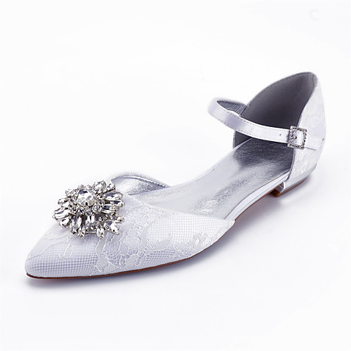 Women's Wedding Shoes Flat Heel Pointed Toe Wedding Flats Classic Sweet Wedding Party & Evening Lace Rhinestone Crystal Solid Colored White Champagne Ivory
Women's Wedding Shoes Flat Heel Pointed Toe Wedding Flats Classic Sweet Wedding Party & Evening Lace Rhinestone Crystal Solid Colored White Champagne Ivory