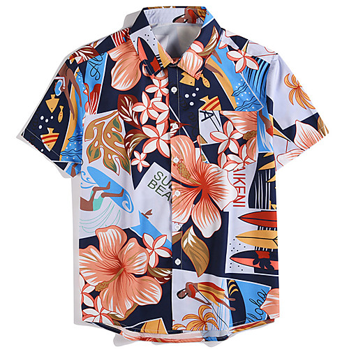 Men's Shirt 3D Print Floral Button-Down Print Short Sleeve Street Tops Casual Hawaiian Blushing Pink
Men's Shirt 3D Print Floral Button-Down Print Short Sleeve Street Tops Casual Hawaiian Blushing Pink