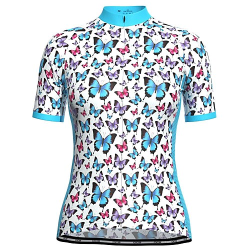21Grams Women's Short Sleeve Cycling Jersey Summer Spandex Polyester Blue Butterfly Bike Jersey Top Mountain Bike MTB Road Bike Cycling Quick Dry Moisture Wicking Breathable Sports Clothing Apparel
21Grams Women's Short Sleeve Cycling Jersey Summer Spandex Polyester Blue Butterfly Bike Jersey Top Mountain Bike MTB Road Bike Cycling Quick Dry Moisture Wicking Breathable Sports Clothing Apparel