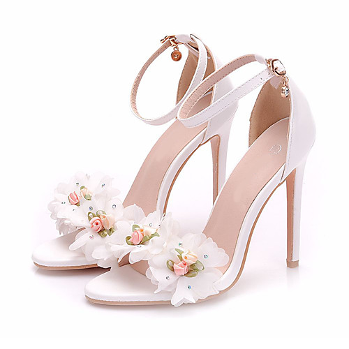 Women's Wedding Shoes Pumps Open Toe Wedding Sandals Business Sexy Minimalism Party & Evening Office & Career PU Satin Flower Buckle Lace Solid Colored White
Women's Wedding Shoes Pumps Open Toe Wedding Sandals Business Sexy Minimalism Party & Evening Office & Career PU Satin Flower Buckle Lace Solid Colored White