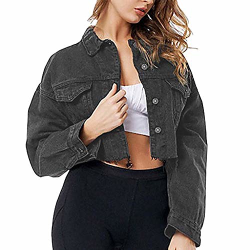 Women's Short Denim Jacket Button Up Cropped Splice Long Sleeve Lapel Frayed Washed Jean Jackets Pockets
Women's Short Denim Jacket Button Up Cropped Splice Long Sleeve Lapel Frayed Washed Jean Jackets Pockets
