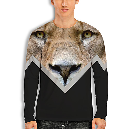 Men's T shirt 3D Print Graphic 3D Animal Print Long Sleeve Casual Tops Cartoon Classic Black
Men's T shirt 3D Print Graphic 3D Animal Print Long Sleeve Casual Tops Cartoon Classic Black