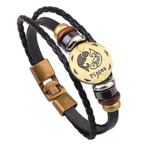 handmade cowhide alloy zodiac sign pisces bracelet leather ornaments for women men girls boys
handmade cowhide alloy zodiac sign pisces bracelet leather ornaments for women men girls boys