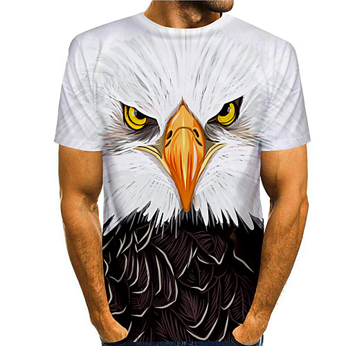 Men's T shirt 3D Print Graphic Eagle Animal Print Short Sleeve Daily Tops Basic Casual White
Men's T shirt 3D Print Graphic Eagle Animal Print Short Sleeve Daily Tops Basic Casual White