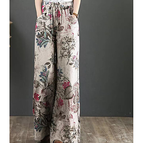 Women's Basic Breathable Outdoor Cotton Loose Casual Work Culottes Wide Leg Wide Leg Pants Pants Flower / Floral Full Length Drawstring Patchwork Print Red Yellow Dusty Blue
Women's Basic Breathable Outdoor Cotton Loose Casual Work Culottes Wide Leg Wide Leg Pants Pants Flower / Floral Full Length Drawstring Patchwork Print Red Yellow Dusty Blue